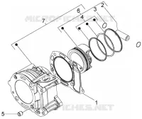 Ensemble cylindre-piston-axe de piston