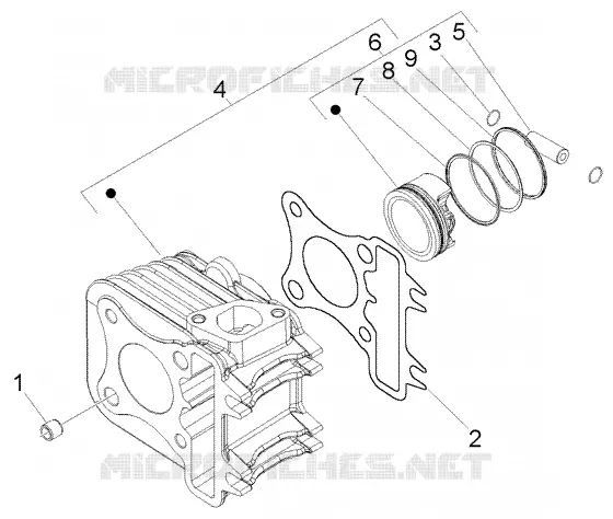 Ensemble cylindre-piston-axe de piston