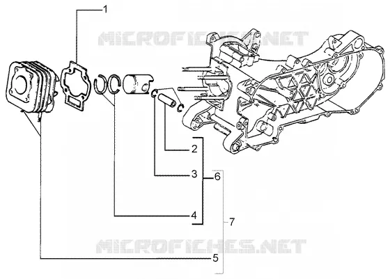 Ensemble cylindre - piston - axe de piston