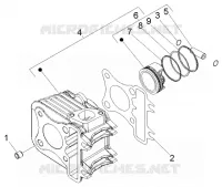 Ensemble cylindre-piston-axe de piston