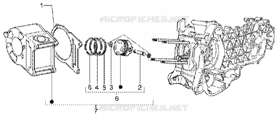 Ensemble cylindre-piston-axe de piston