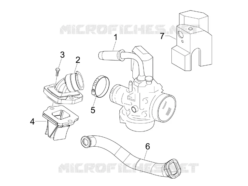 Carburateur complet - Raccord d'admission