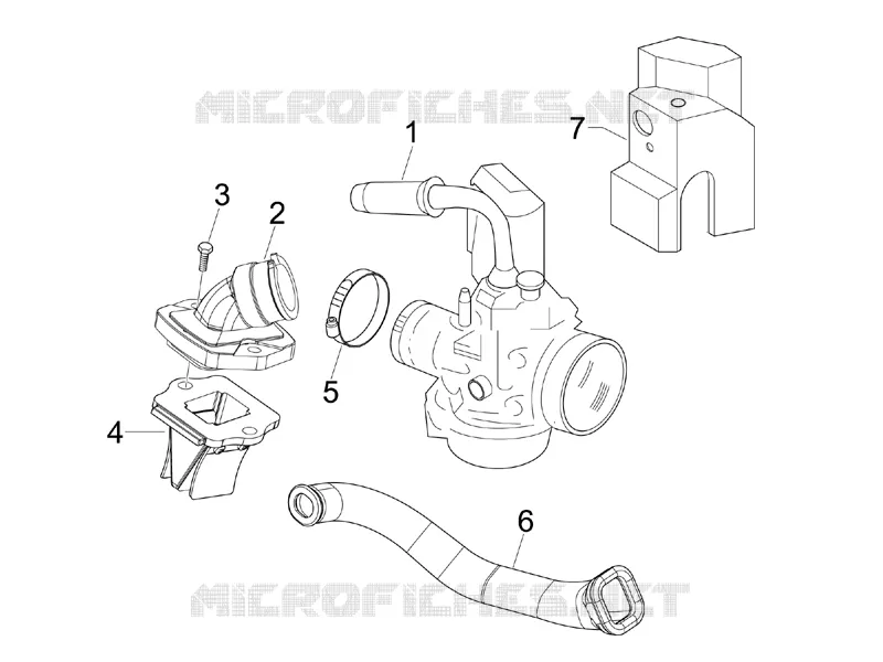 Carburateur complet - Raccord d'admission