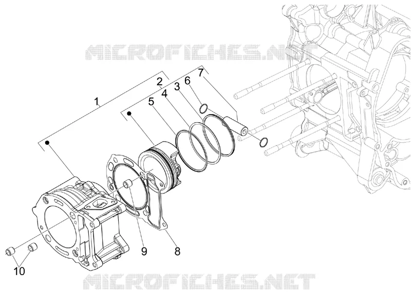 Groupe cylindre-piston-axe