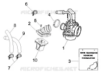 Carburateur complet - Raccord d'admission