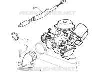 Carburateur complet - Raccord d'admission
