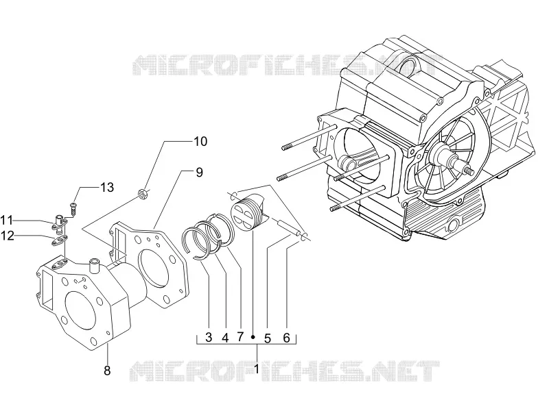 Groupe cylindre-piston-axe