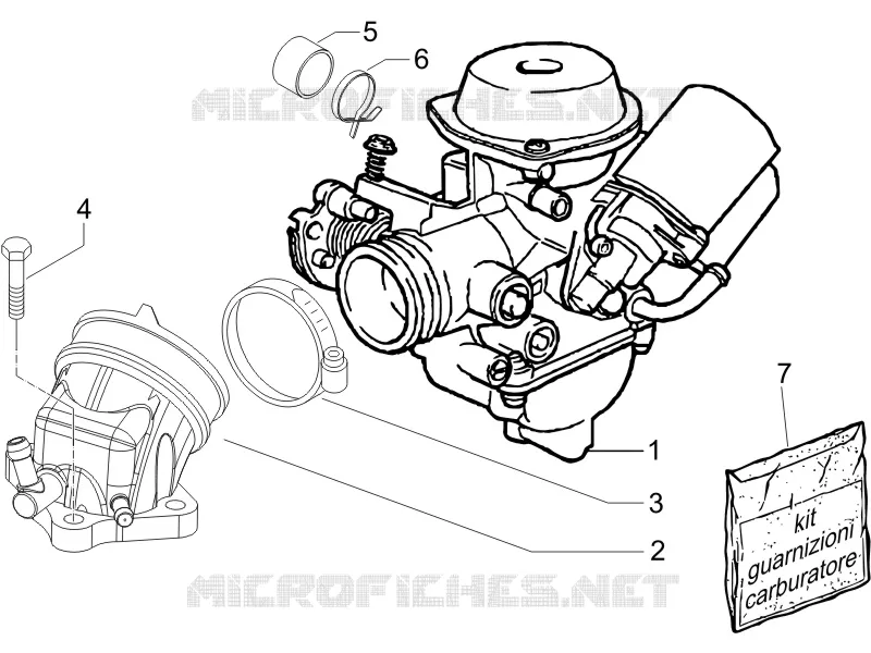Carburateur complet - Raccord d'admission
