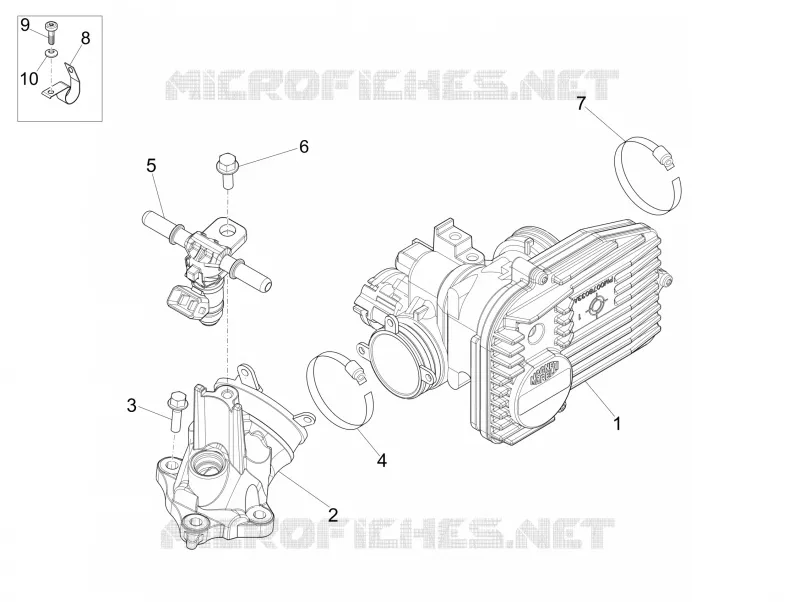 Corps papillon - Injecteur - Raccord d'admission