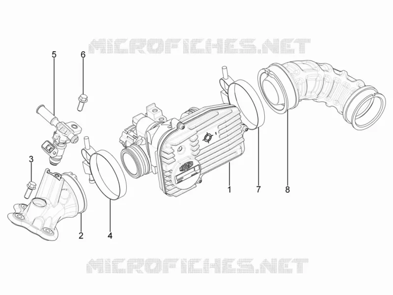Corps papillon - Injecteur - Raccord d'admission