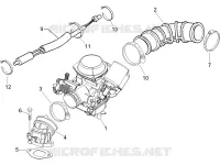 Carburateur complet - Raccord d'admission