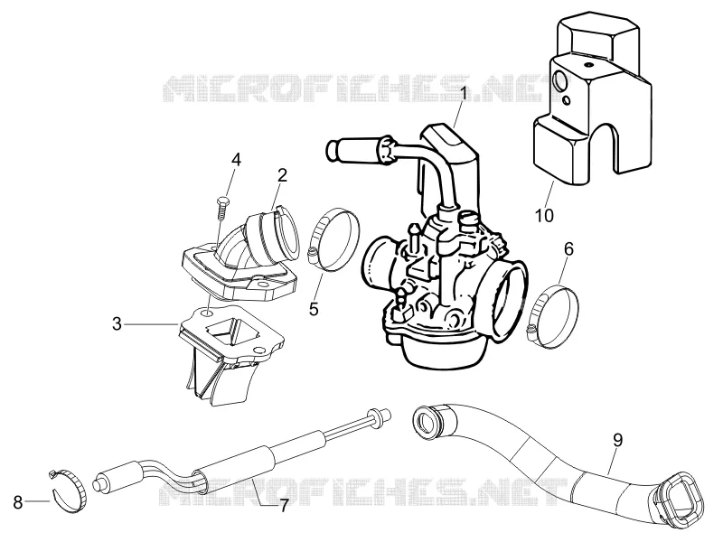 Carburateur complet - Raccord d'admission