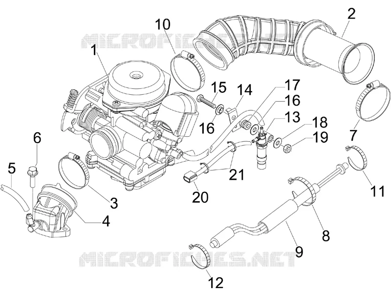 Carburateur complet - Raccord d admission