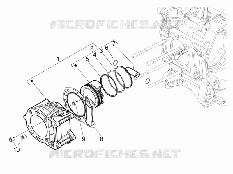 Groupe cylindre-piston-axe
