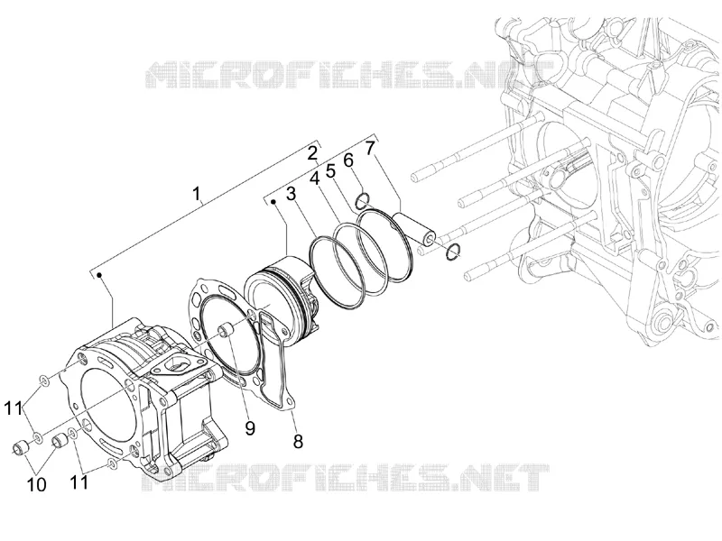 Groupe cylindre-piston-axe
