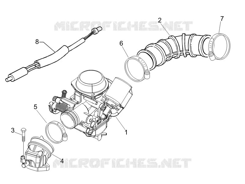 Carburateur complet - Raccord d'admission