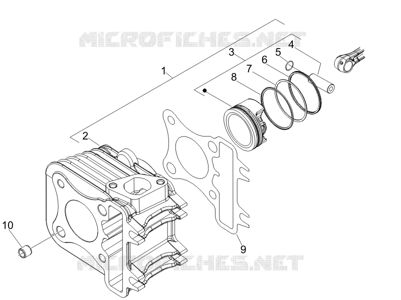 Groupe cylindre-piston-axe
