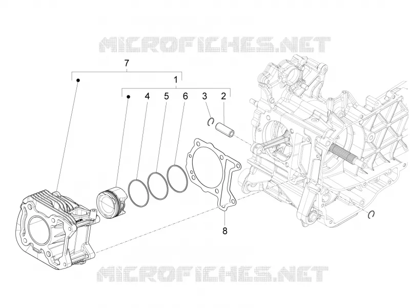 Groupe cylindre-piston-axe