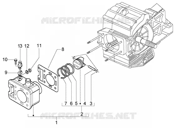 Ensemble Cylindre-Piston-Axe De Piston