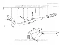 Belt cooling tube-iintake tube