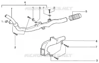 Belt cooling tube-intake tube