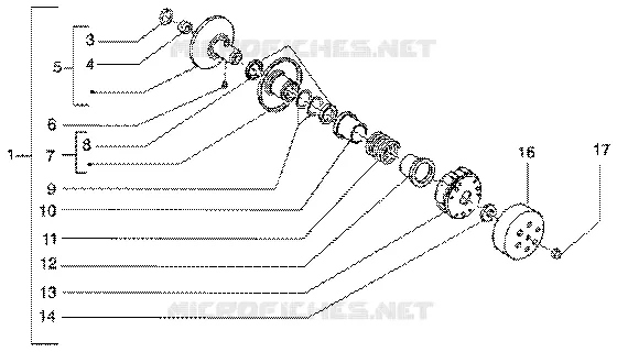 Driven pulley