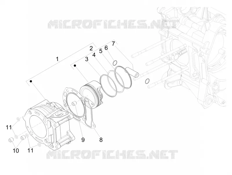 Groupe cylindre-piston-axe