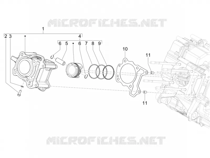Groupe cylindre-piston-axe