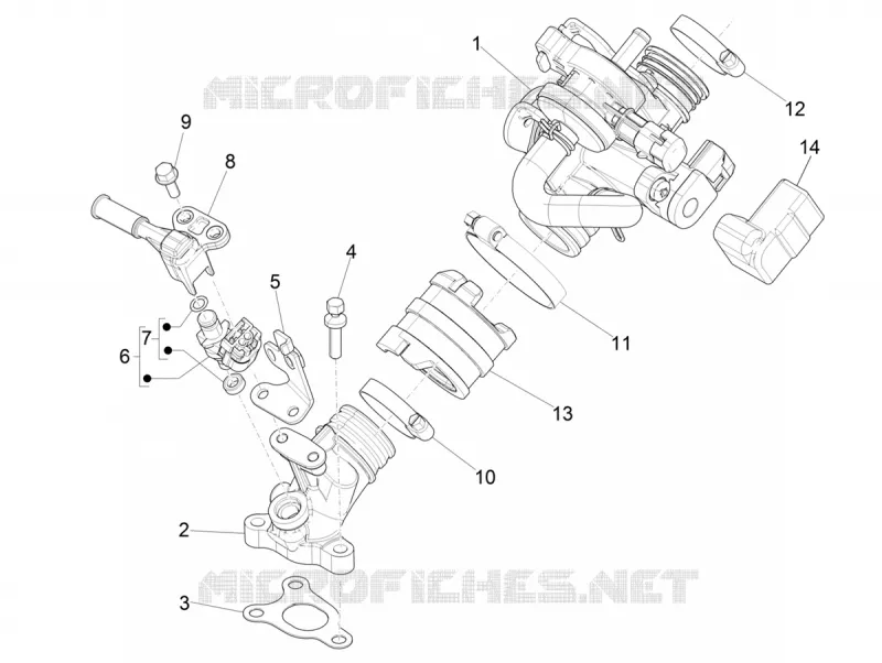 Boitier papillon - Injecteur - Pipe d'admission