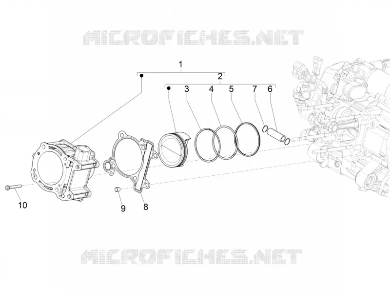 Groupe cylindre-piston-axe