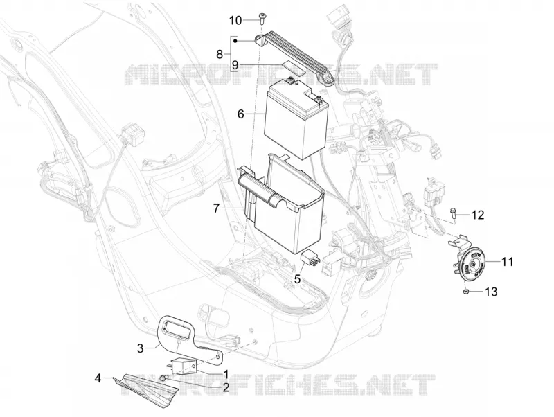 Relais - Batterie - Avertisseur sonore
