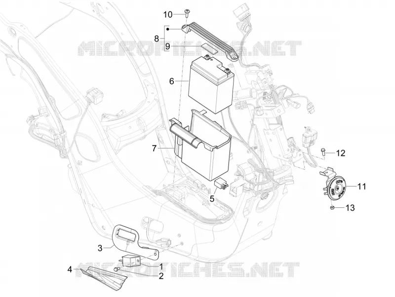 Relais - Batterie - Avertisseur sonore