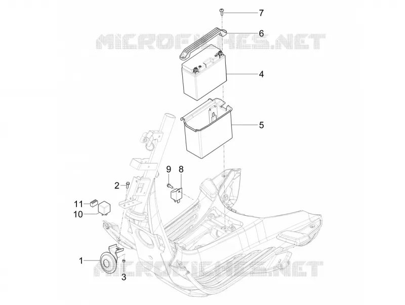 Relais - Batterie - Avertisseur sonore