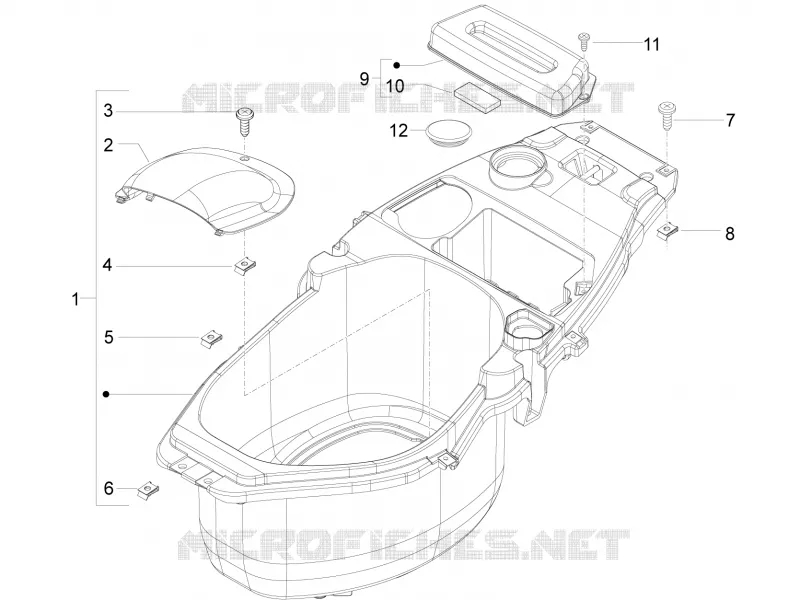 Logement casque - Dessous de selle