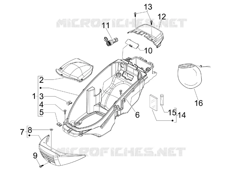 Logement casque - Dessous de selle