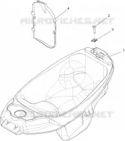 Logement casque - Dessous de selle
