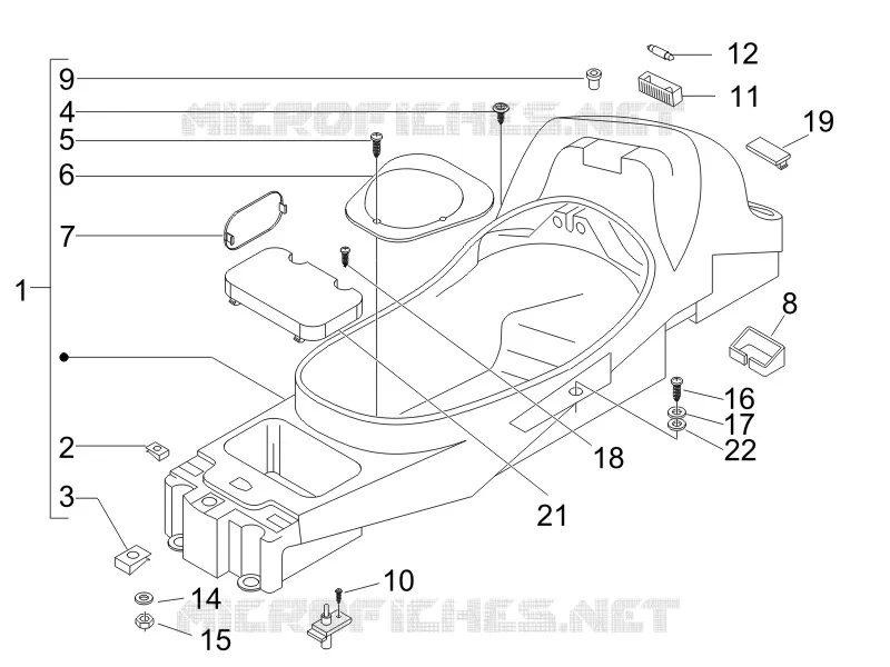 Logement casque - Dessous de selle