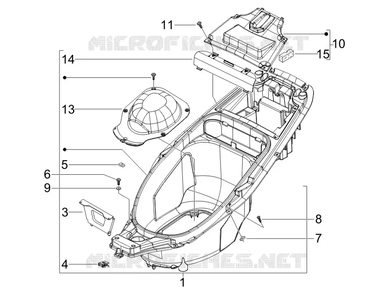 Logement casque - Dessous de selle