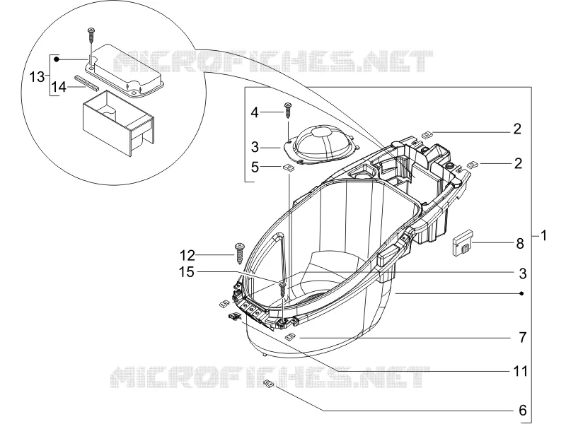Logement casque - Dessous de selle