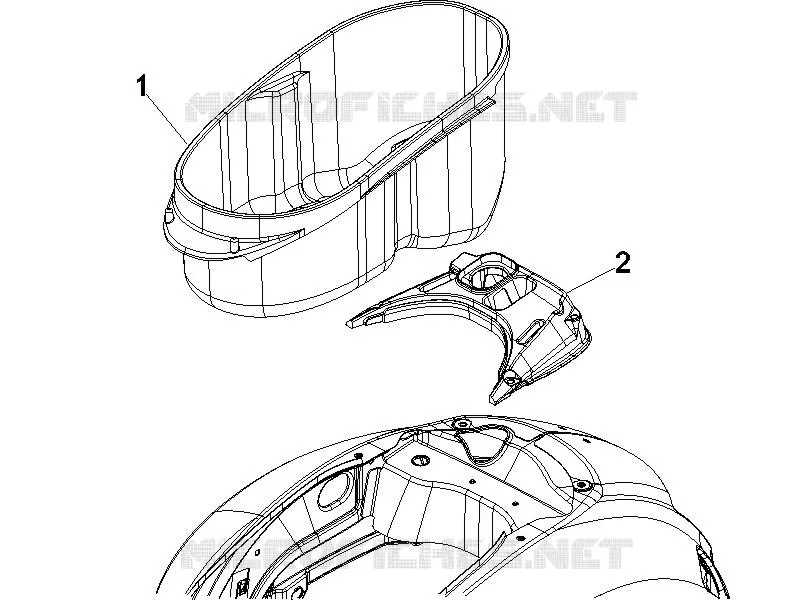 Logement casque - Dessous de selle