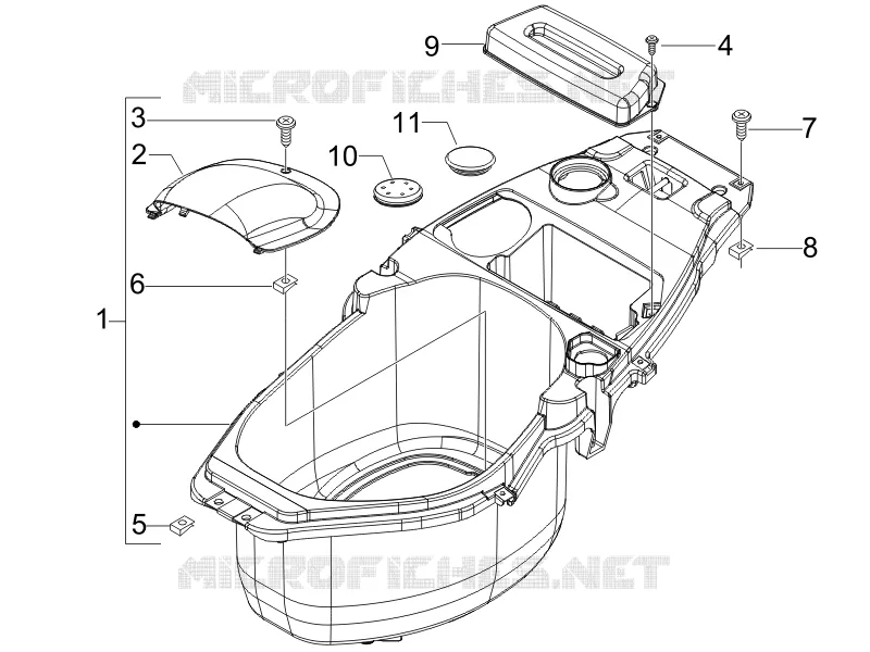Logement casque - Dessous de selle