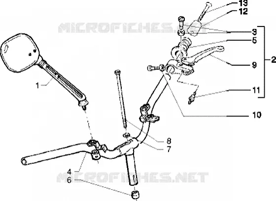 Pieces composant le guidon