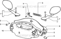 Couvercles guidon et retroviseurs