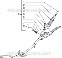 Pieces composant le guidon