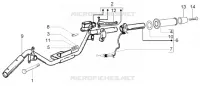Pieces composant le guidon