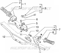 Pieces composant le guidon