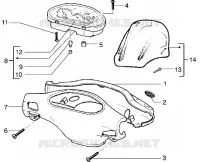 Speedometers kms.-Handlebar covers