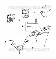 Handlebars component parts (vehicle with rear hub brake)