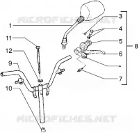 Pieces composant le guidon