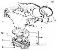 Speedometers kms -handlebar cover